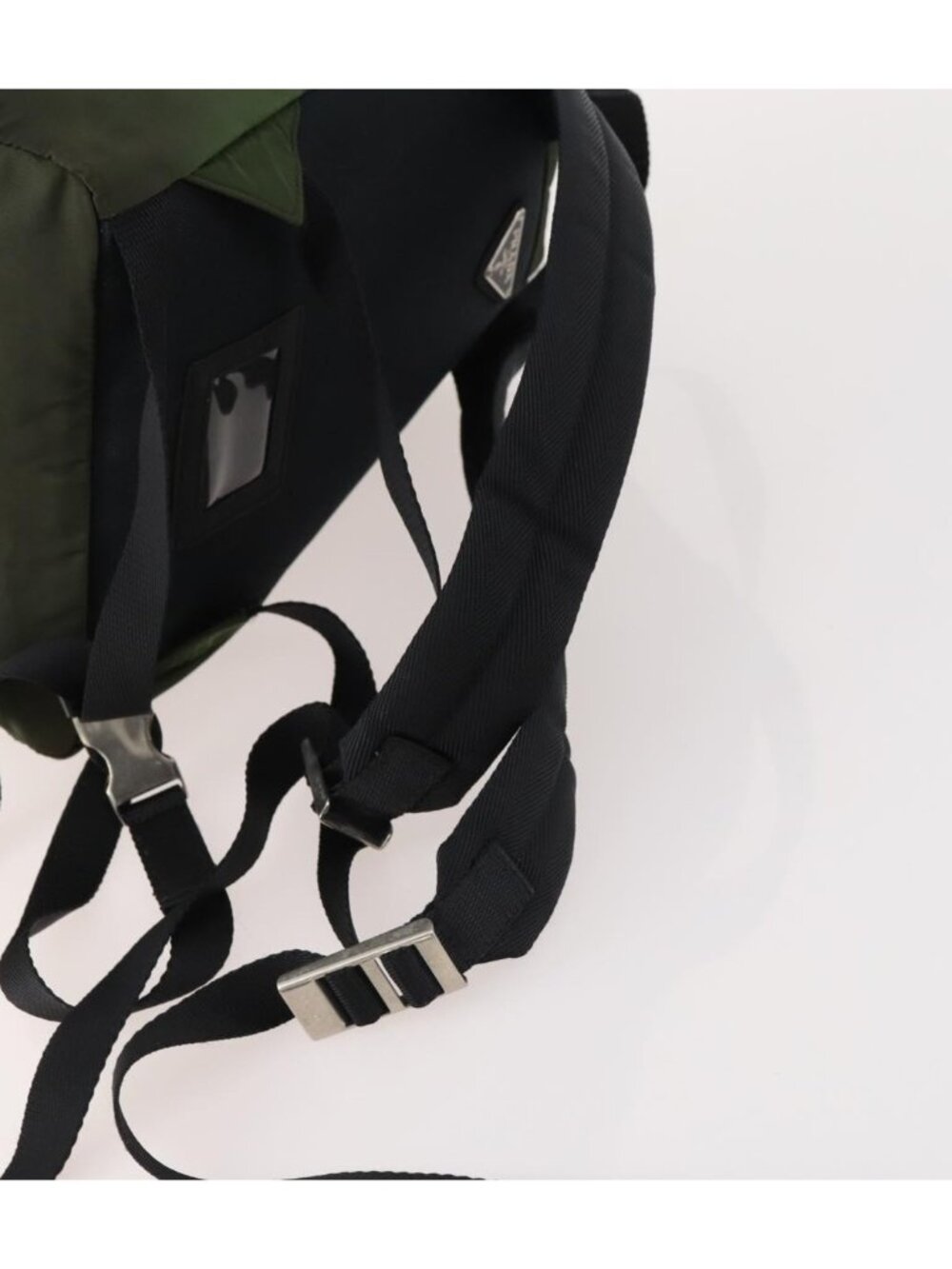 PRADA Backpack Nylon Green Silver - Picture 6 of 16